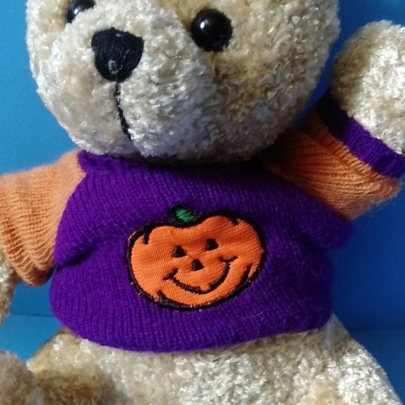 Teddy Bear Plush Stuffed Animal Halloween Pumpkin - Picture 5 of 6